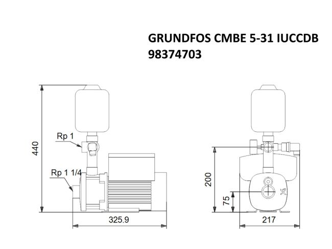 Насосна установка підвищення тиску Grundfos CMBE 5-31 98374703 замовити в «Клімат Технології» Київ Україна