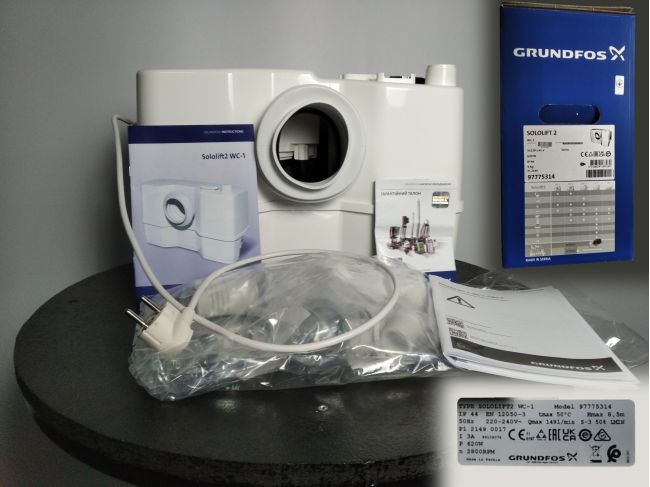 Канализационная установка Grundfos Sololift 2 WC-1 97775314 заказать в «Климат Технологии» Киев Украина