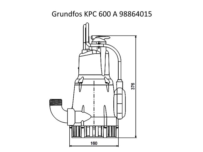 Насос для дренажу Grundfos KPС 600 A 98864015 замовити в «Клімат Технології» Київ Україна