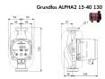 Циркуляционный насос Grundfos ALPHA2 15-40 130 99411107 заказать в «Климат Технологии» Киев Украина