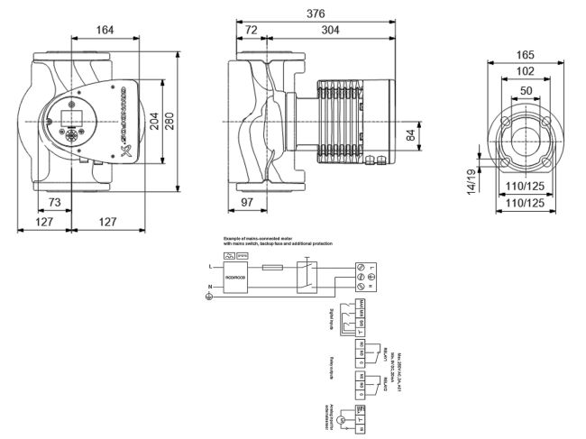 Регульований циркуляційний насос GRUNDFOS MAGNA3 50-120 F 280 97924284 замовити в «Клімат Технології» Київ Україна