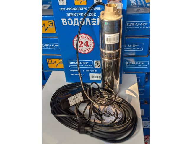 Водолій БЦПЕ 0,5-32У d 105мм кабель 32м замовити в «Клімат Технології» Київ Україна