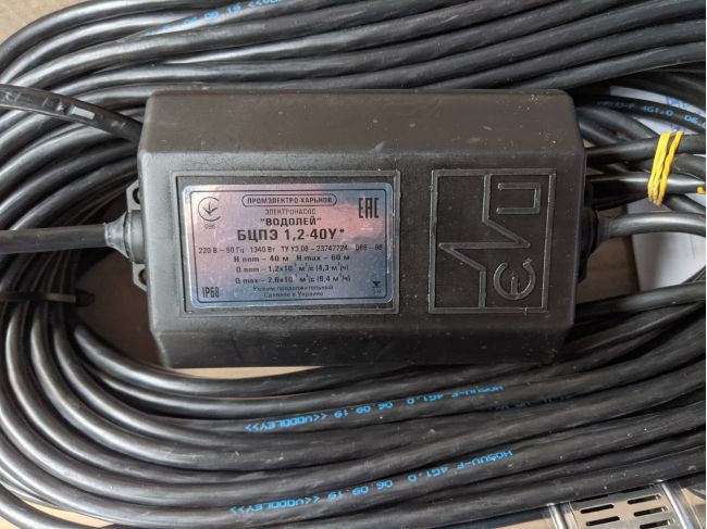 Водолій БЦПЕ-1,2-40У d 105мм кабель 40м замовити в «Клімат Технології» Київ Україна