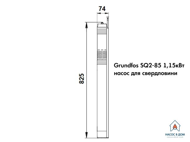 Насос для свердловини Grundfos SQ 2-85 1,15 кВт 96510201 замовити в «Клімат Технології» Київ Україна