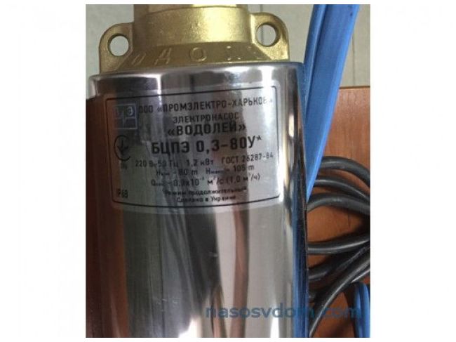 Водолій БЦПЕ 0,3-80У d 84мм кабель 80м замовити в «Клімат Технології» Київ Україна