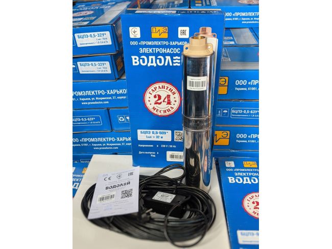 Водолей БЦПЕ 0,5-50У d 105мм кабель 32м замовити в «Клімат Технології» Київ Україна