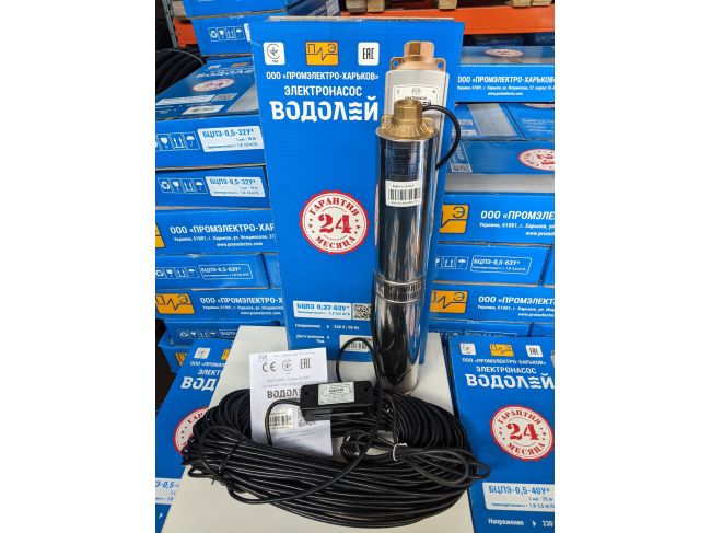 Водолей БЦПЕ 0,32-63У d 105мм кабель 40м замовити в «Клімат Технології» Київ Україна