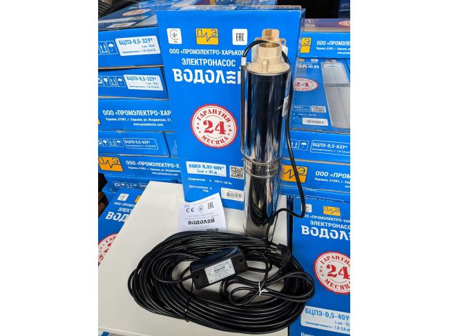 Водолій БЦПЕ 0,32-50У d 105мм кабель 32м замовити в «Клімат Технології» Київ Україна