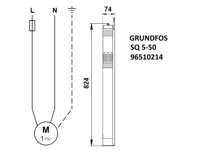 Насос для свердловини Grundfos SQ 5-50 1,55 кВт 96510214 замовити в «Клімат Технології» Київ Україна