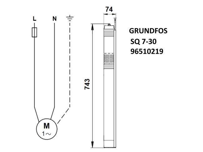 Насос для свердловини Grundfos SQ 7-30 1,15 кВт 96510219 замовити в «Клімат Технології» Київ Україна