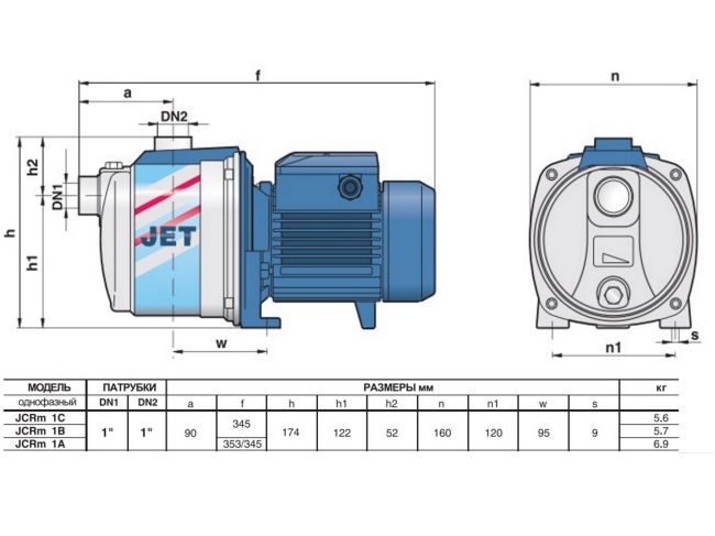 Поверхневий насос Pedrollo JCRm 1A 46JCN1A0A1 замовити в «Клімат Технології» Київ Україна