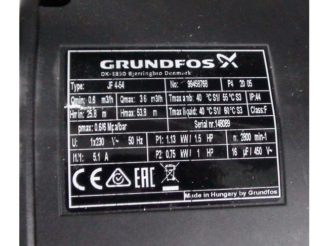 Поверхневий насос Grundfos JP 4-54 S-BBVP (99458768) замовити в «Клімат Технології» Київ Україна