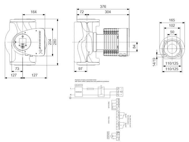 Регулируемый циркуляционный насос GRUNDFOS MAGNA3 50-100 F 280 97924283 заказать в «Климат Технологии» Киев Украина