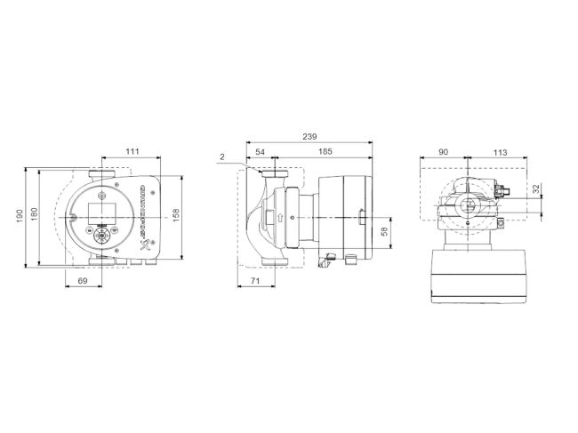 Регульований циркуляційний насос GRUNDFOS MAGNA3 32-60 180 97924255 замовити в «Клімат Технології» Київ Україна