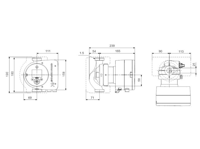 Регулируемый циркуляционный насос GRUNDFOS MAGNA3 25-100 N 180 PN10 97924339 заказать в «Климат Технологии» Киев Украина