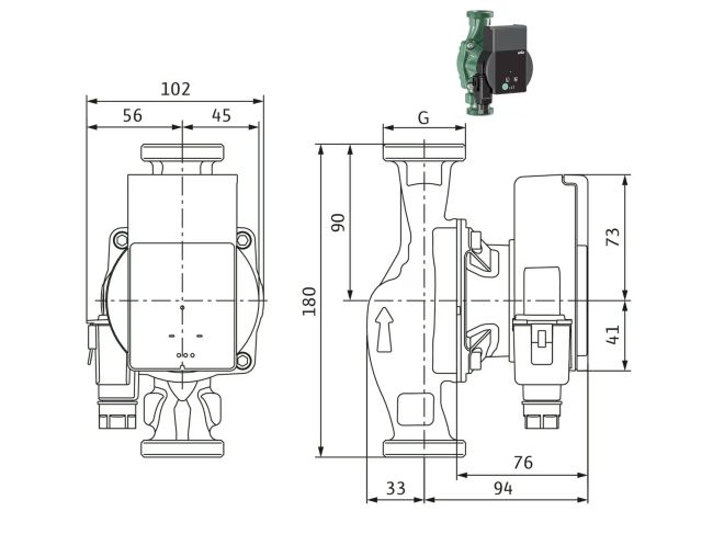 Насос циркуляционный Wilo ATMOS PICO 25/1-6 4232694 заказать в «Климат Технологии» Киев Украина