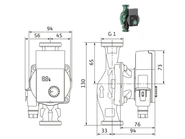 Насос циркуляційний Wilo YONOS PICO1.0 15/1-4 4248080 замовити в «Клімат Технології» Київ Україна