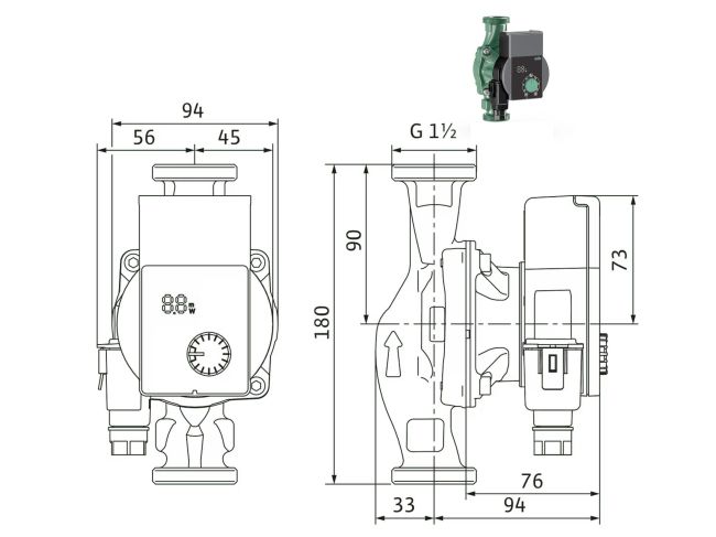 Насос циркуляционный Wilo YONOS PICO1.0 25/1-4 4248082 заказать в «Климат Технологии» Киев Украина