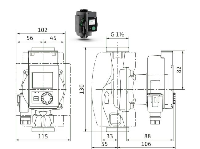 Насос циркуляционный Wilo Stratos PICO 25/0,5-4-130 4244394 заказать в «Климат Технологии» Киев Украина