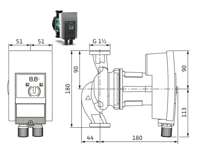 Насос циркуляционный Wilo Yonos MAXO 25/0,5-7 2120639 заказать в «Климат Технологии» Киев Украина