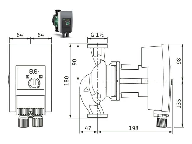 Насос циркуляційний Wilo Yonos MAXO 25/0,5-12 2120641 замовити в «Клімат Технології» Київ Україна