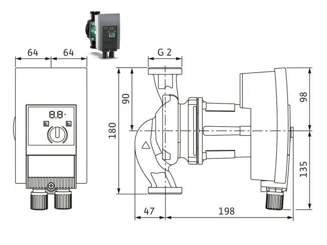 Насос циркуляционный Wilo Yonos MAXO 30/0,5-12 2120644 заказать в «Климат Технологии» Киев Украина