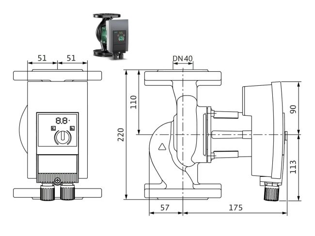 Насос циркуляційний Wilo Yonos MAXO 40/0,5-4 2120645 замовити в «Клімат Технології» Київ Україна