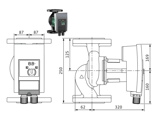 Насос циркуляційний Wilo Yonos MAXO 40/0,5-16 2120648 замовити в «Клімат Технології» Київ Україна