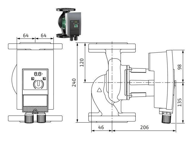 Насос циркуляционный Wilo Yonos MAXO 50/0,5-8 2120649 заказать в «Климат Технологии» Киев Украина