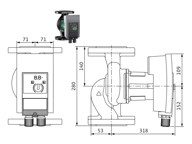 Насос циркуляційний Wilo Yonos MAXO 50/0,5-12 2120651 замовити в «Клімат Технології» Київ Україна
