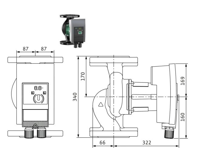 Насос циркуляционный Wilo Yonos MAXO 50/0,5-16 2120652 заказать в «Климат Технологии» Киев Украина