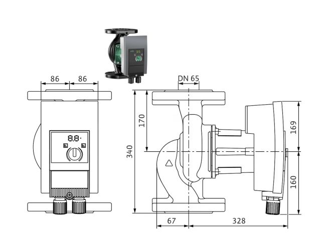 Насос циркуляційний Wilo Yonos MAXO 65/0,5-12 2120654 замовити в «Клімат Технології» Київ Україна