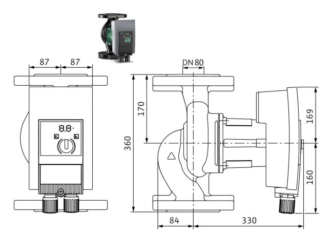 Насос циркуляційний Wilo Yonos MAXO 80/0,5-12 PN6 2120658 замовити в «Клімат Технології» Київ Україна