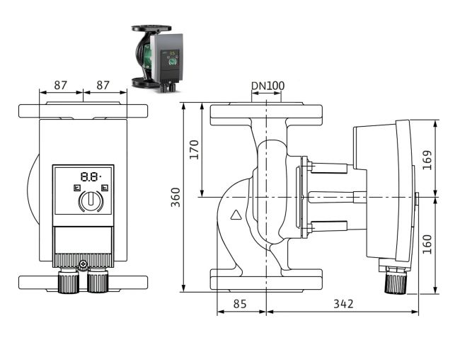 Насос циркуляційний Wilo Yonos MAXO 100/0,5-12 PN6 2120660 замовити в «Клімат Технології» Київ Україна