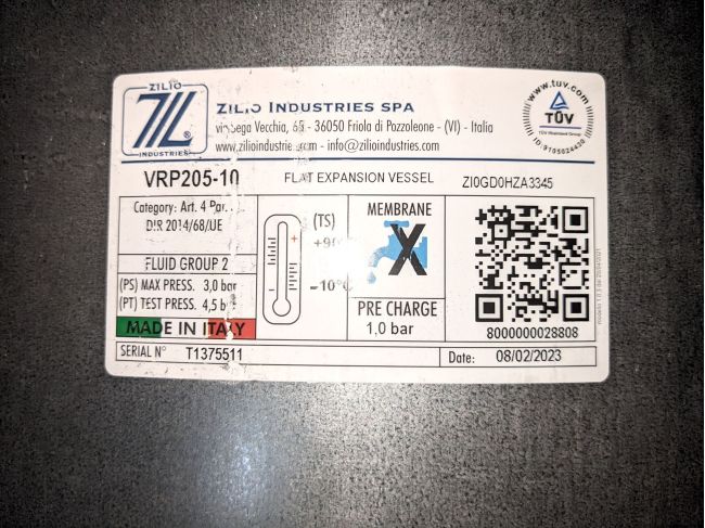 Бак расширительный для отопления Aquasystem VRP 205-10 заказать в «Климат Технологии» Киев Украина