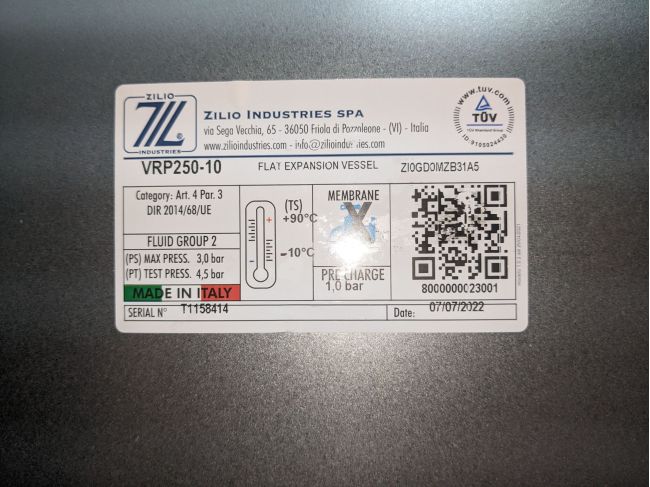 Бак расширительный для отопления Aquasystem VRP 250-10 заказать в «Климат Технологии» Киев Украина