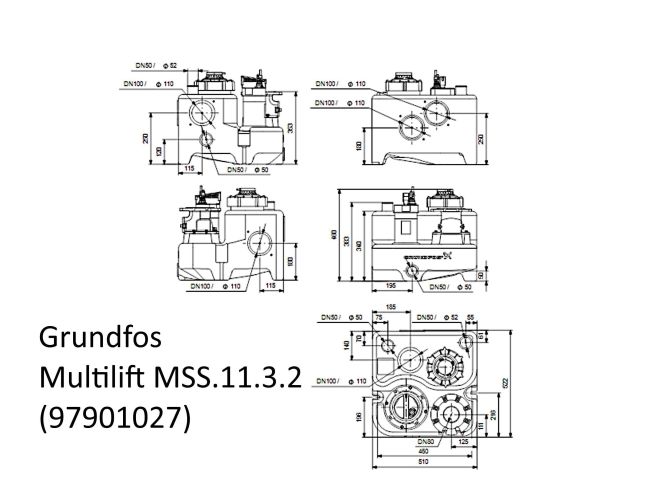 Канализационная насосная станция Grundfos Multilift MSS.11.3.2 (97901027) заказать в «Климат Технологии» Киев Украина