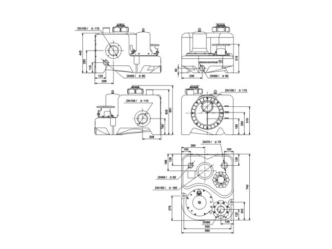 Канализационная насосная станция Grundfos Multilift M.12.1.4 (97901076) заказать в «Климат Технологии» Киев Украина