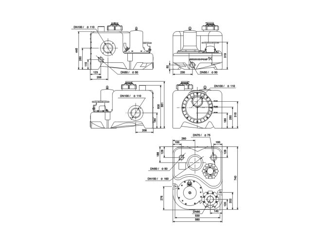 Каналізаційна насосна станція Grundfos Multilift M.32.3.4 (97901072) замовити в «Клімат Технології» Київ Україна