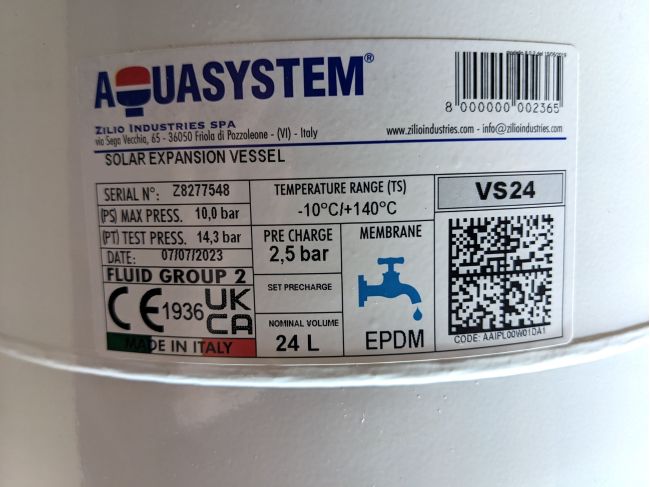 Расширительный бак для отопления и солнечных систем Aquasystem VS24 заказать в «Климат Технологии» Киев Украина