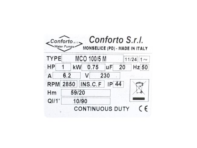 Насосная станция водоснабжения Conforto BS MCO 100/5 -24 SIRIO