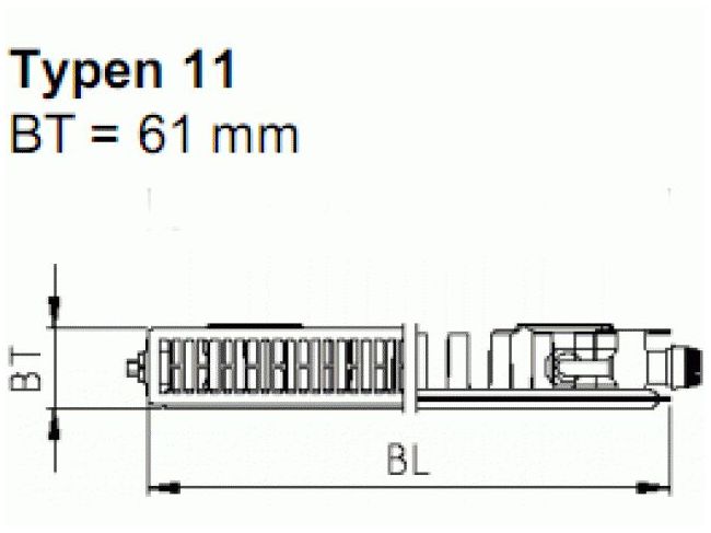 Радиатор отопления Kermi FTV (FKV) 11 400x900 (нижнее подключение) Kermi заказать в «Климат Технологии» Киев Украина