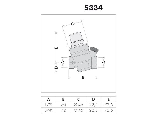 Редуктор 1/2 CALEFFI с подключением манометра 533441H (гор.вода) заказать в «Климат Технологии» Киев Украина
